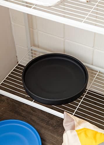12 Inch Large Ceramic Saucer - Drainage Tray for Plant Pot (Matte Black) - Image 3