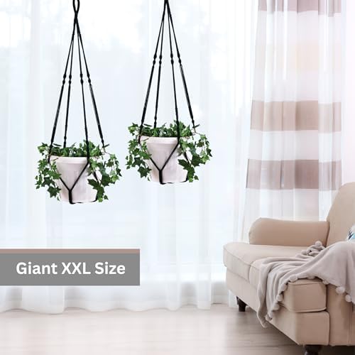 2 Pack Giant XXL Macrame Planter Hanger Large for 15 inch Pot - Image 7