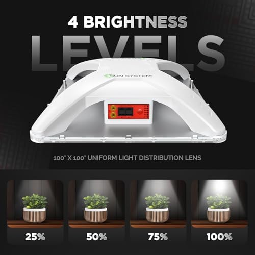 Sun System P1000 HelioGrow LED Grow Light for Indoor Plants - 100 Watt, High Efficiency Full Spectrum Dimmable Diodes, Daisy Chain up to 512 Units, 2 Year Warranty, Mounting Hardware Included - Image 4