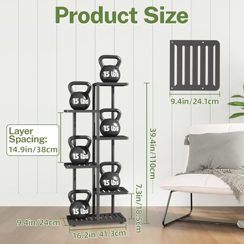 iDavosic.ly Plant Stand Indoor Outdoor, 5-Tier Tall Metal Shelf, Black - Image 3