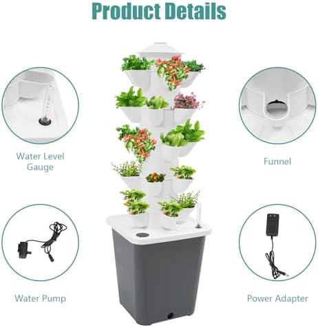 25-Plant Vertical Tower Garden System - Indoor Hydroponic Growing Kit - Image 5