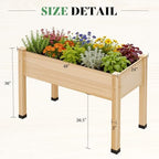 AMERLIFE Raised Garden Bed, 48x30x24 Inches Elevated Wood Planter Box - Image 7