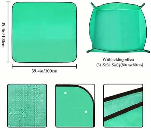 1pcs Planting Mat Gardening Potting Pad Foldable Garden Plant Flower Pot Transplanting Waterproof Mats for Indoor Plant Repotting(Yellow thickened-100x100cm) - Image 7