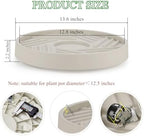 2 Pack Plant Caddy with Wheels,14" Rolling Plant Stand 165 LBS Heavy Duty with Hidden 360 ° Rotating Silent Wheel Wheels for Outdoor Indoor Large Plant Pots, Flower Pot, Patio - Image 3