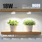 Barrina OG09 Puck Grow Light, 18W(2 x 9W), 5000K, Timer, 2 Packs, White - Image 3