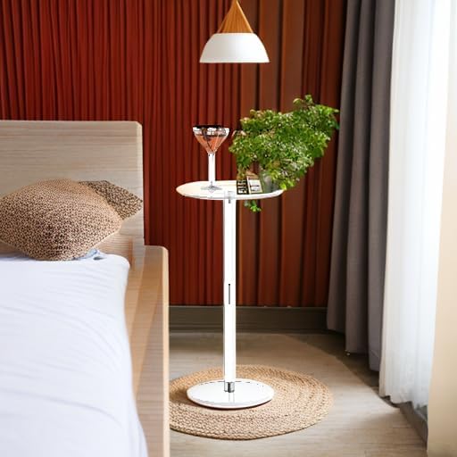 HMYHUM Acrylic Drink Table for Small Spaces, 10" L x 10" W x 21.3" H - Image 2