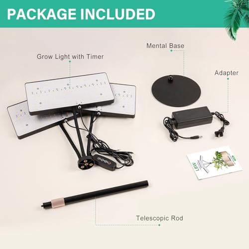 LBW Desk Grow Lights for Indoor Plants, 642 LEDs Full Spectrum Grow Light - Image 7