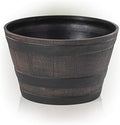 Alpine Corporation 11" Tall Indoor/Outdoor Barrel Shaped Planter by Unknown