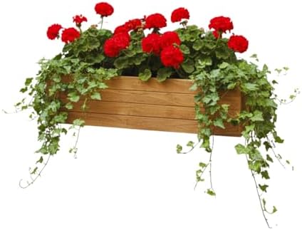 Handmade Rustic Cedar Herb Window Planter Box – Wooden Window & Railing Planter for Indoor or Outdoor Use, Made in USA (46") by DannyCustomWork