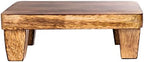 Wooden Tray Pedestal Decor | Display Riser for Plant and Other Home, Kitchen or Bathroom Accessories | Hand Carved Mango Wood 2 Finishes Available (Polished Mango Wood) - Image 2
