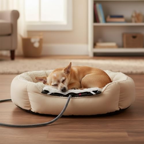 Farm Innovators Model HM-60S Small 13-Inch by 19-Inch Plastic Heated Pet Mat with Fleece Cover, 60-Watt, Black - Image 6