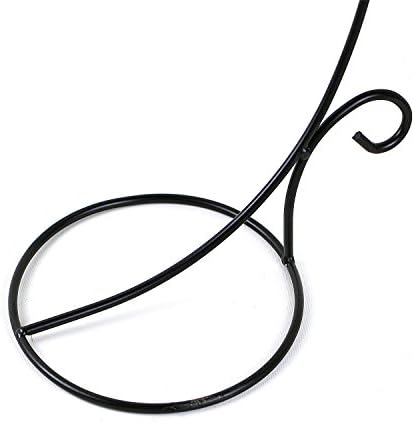 Morning View 2 Pack Ornament Display Stand for Hanging Glass Iron Hanging Stand Rack Holder for Glass Globe and Home Wedding Globe Air Plant Terrarium Witch Ball Christmas Ornament 17.5 Inch High (Black) - Image 6