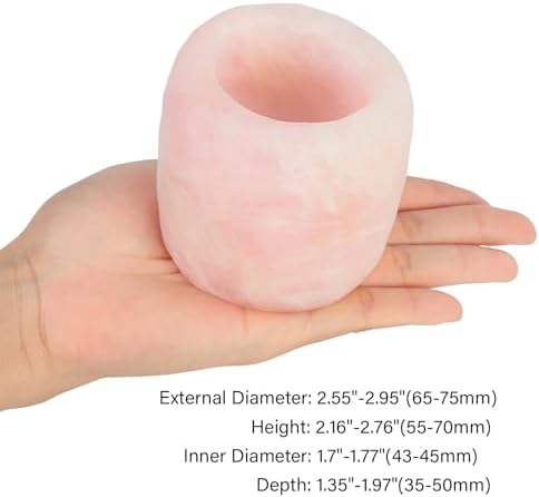 rockcloud Natural Raw Rose Quartz Taper Tea Light Candle Holder - Image 4