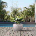 Kante Large Round Bowl CON Gray Concrete Planter 19.9" Dia, Outdoor - Image 3
