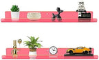 ROYALITA 2-Pack Acrylic Shelves Wall Mounted, 24 Inch Floating Shelves - Image 5