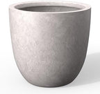 Kante Accent Round Bowl CON Gray Concrete Planter 14" Dia, Outdoor by Unknown
