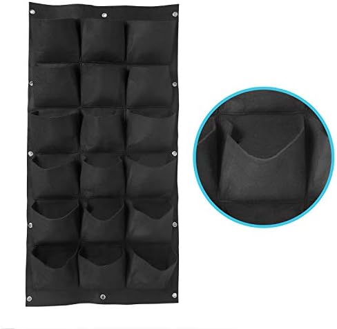 ZOENHOU 2 Pack Total 36 Roomy Pockets Vertical Garden Planter, Wall-Hanging Flower Pot Bags, Felt Wall Mount Balcony Planter Pouch for Herbs, Succulent, Flowers and Vegetables - Image 4