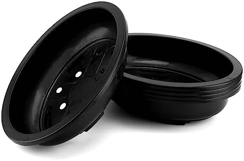 JAPCHET 12 PCS Oval Bonsai Training Pots, Plastic Pots with Drainage Holes Oval Nursery Pot for Home, Garden and Hotel, 15 x 11.4 x 3.5 in, Black - Image 6