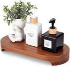 Acacia Wood Risers for Decor Display, Bathroom Counter Decorative Tray, Soap Dish Risers, Pedestal Stand for Bottles,Candle,Plant, Counter Decor for Vanity. (Nature L) by CAMLOT