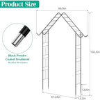 Garden Arch Arbor Trellis for Climbing Plants 8.5Ft Metal Arch Trellis - Image 2