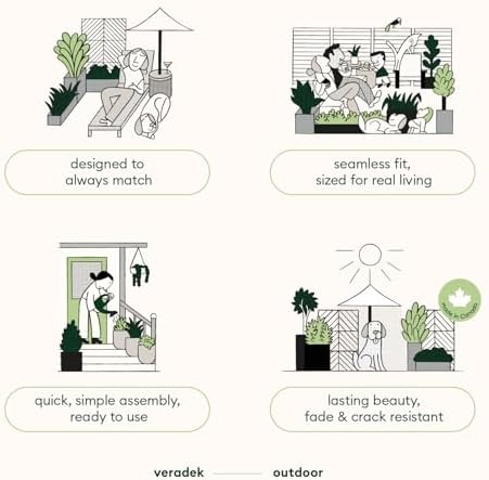 Veradek Demi Series Raised Planter - Round Planter with Stand - Image 3