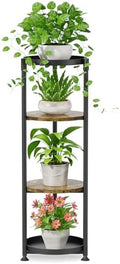 iDavosic.ly 4 Tier Corner Metal Plant Stand Indoor, 45 In Tall, Black Brown by iDavosicly