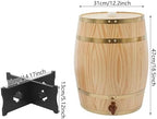 Wine Barrel, 7.93 Gal Wooden Whiskey Barrel with Stand & Spigot – Premium Pine Wood Liquor Dispenser for Home Brewing, Aging, Decor, Bourbon Barrel Style (Wood Color, 30L) - Image 5