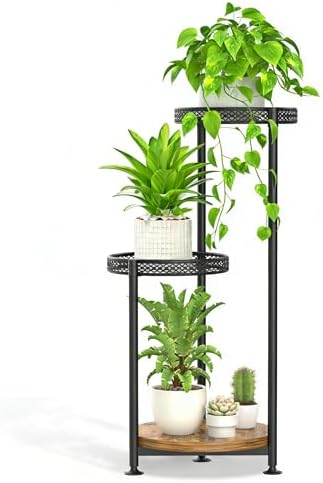 Oppro 3 Tier Plant Stand Indoor Outdoor, 10in Wide Metal Flower Shelf by Oppro