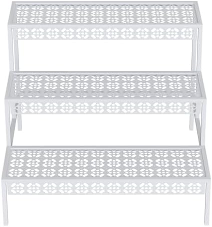 Garden 4 you 3-Tier Rectangular Metal Plant Stand, Ladder Flower Pot Rack by Garden4you