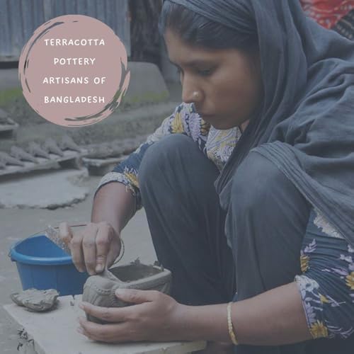 Small Terracotta Pot with Terracotta Saucer, Plant Pot with Drainage, Engraved Boho Rangoli Design, 8 Inch Plant Pot - Image 5