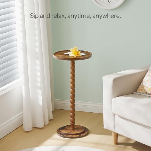 HOOBRO Small Round Side Tables, Set of 2, Drink Tables, Wooden End Tables - Image 6