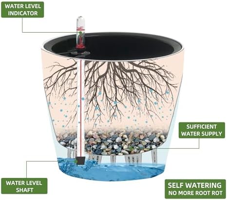 Dexceder 9x8 Self Watering Planter (Slate Gray Matte) - Image 2