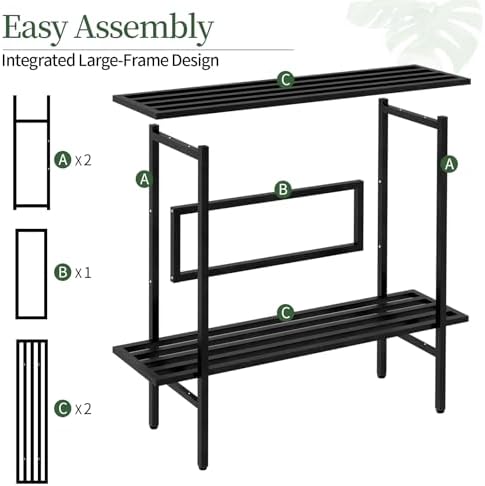 Heavy Duty Plant Stand Outdoor Indoor, Large Metal 48" L x 10" W x 38"H - Image 6