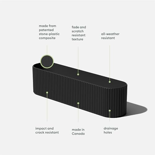 Veradek Demi Series Window Box Planter - Round Outdoor Planter - Image 3