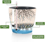 Dexceder 11x10 Self Watering Planters Indoor (2 Pack, Gray) - Image 2