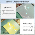Mini Greenhouse, 4-Tier Portable Design with PE Cover and Screen Roof - Image 6