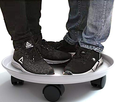 Plant Caddy with Wheels 15.5 Inch, 2 Pack Heavy Duty Plant Dolly Tray, Round Planter Caddies for Indoor & Outdoor Use, White - Image 5