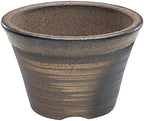 Wazakura Banko Series Small Handmade Rounded Ceramic Bonsai Pot by WazakuraJapan