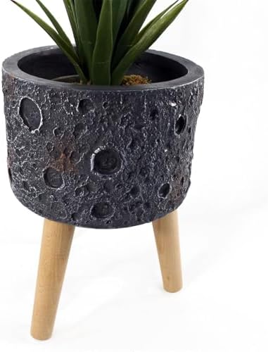 Leaf Extra Large Cachepot Planters, Wood, 35cm Lunar Black - Image 4