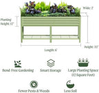 Vego garden Elevated Raised Garden Bed, 2' x 6' Outdoor Planters Boxes with Legs & Storage Rack for Patio, 1000 Lbs Weight Capacity, Raised Beds for Gardening Herbs Vegetables, Modern Gray - Image 2
