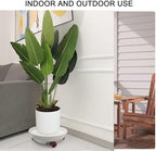2 Packs Plant Caddy with Wheels, Loading Capacity 80 lbs, 30cm Plant Stand Heavy Duty Plant Dolly with Water Container(White) - Image 5