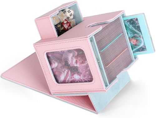 MTG Commander Deck Box with Dual Display Windows and Dice Tray by Zettokete