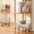 YUFAM 3-Tier Corner Shelf, Natural - Image 5