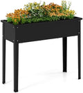 GIANTEX Metal Raised Garden Bed with Legs, Elevated Planter Box with Drainage Holes for Vegetable Fruit Flower Herb, Outdoor Standing Gardening Box for Balcony Backyard Patio Porch (40”x16”x32”) by Giantex