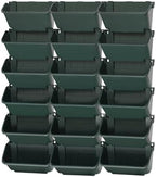 18-Pot Vertical Wall Planter, Self-Watering Stackable Planters for Indoor & Outdoor Use, Perfect for Herbs, Flowers & Vegetables (18, Black) - Image 5