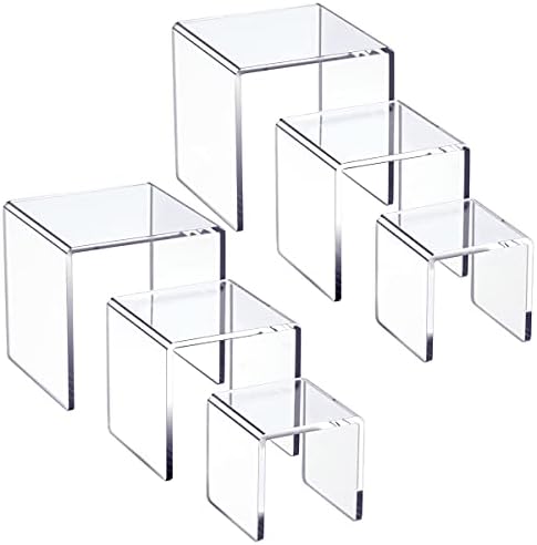 HIIMIEI Clear Acrylic Display Risers 2 Sets by HIIMIEI