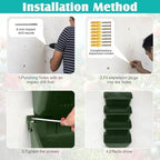 Vertical Wall Planter, 4 Packs Self Watering Wall Planters for Indoor with 3 Pcs Garden Tool Set Vertical Planter Tower for Strawberry Flowers Herbs, 12.9''x5.5'' x26.7'' - Image 6