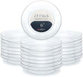 Royal Imports Clear Plant Saucer, Floral Plastic Plates Plant Tray 6" 24pk by RoyalImports