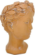 Greek Goddess Planter Lady Head Bust Terracotta Flower Pot, Indoor Outdoor 8.5" - Image 3