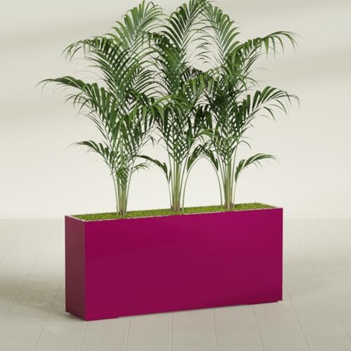Greenline Alice Tall Rectangular Fiberglass Planter, Outdoor Planter Box - Image 4